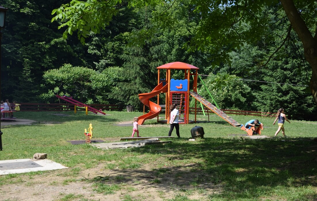 Playground for the children outside - Jankovac, Papuk, Slavonia